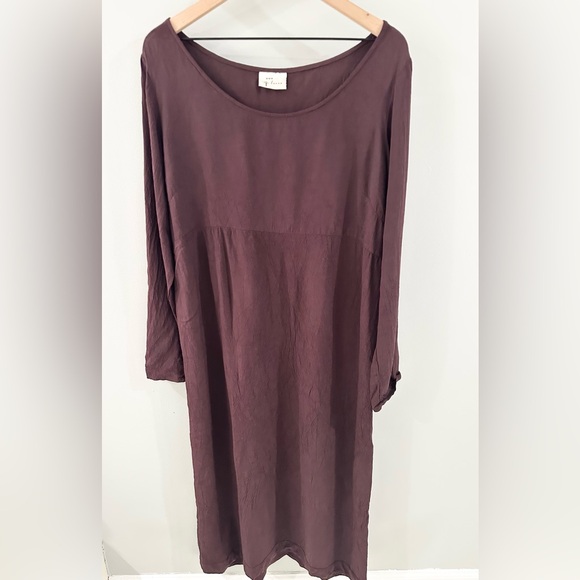 Cut Loose Long Sleeve Midi Dress Purple Size Medium - Picture 3 of 5